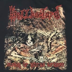 HELLBASTARD T-shirt Black medium size Heading for internal darkness Heavy Cotton